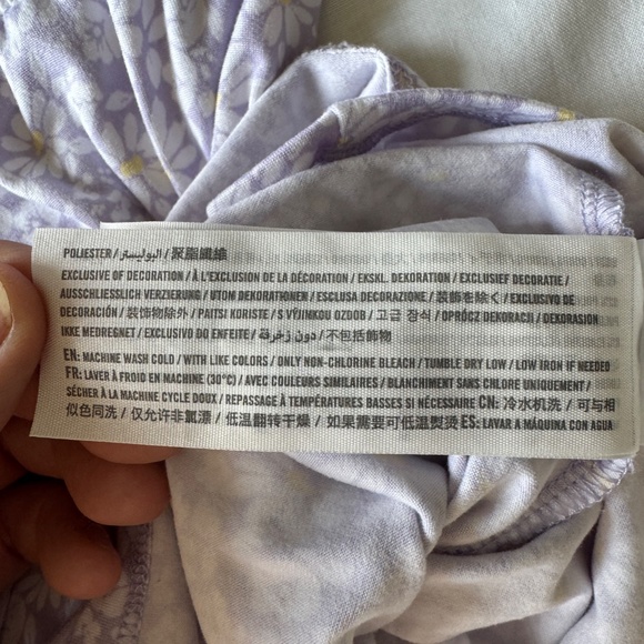 Hollister Floral Spaghetti Strap Babydoll Romper Lilac Purple Size M Outdoor Y2K - Picture 9 of 16